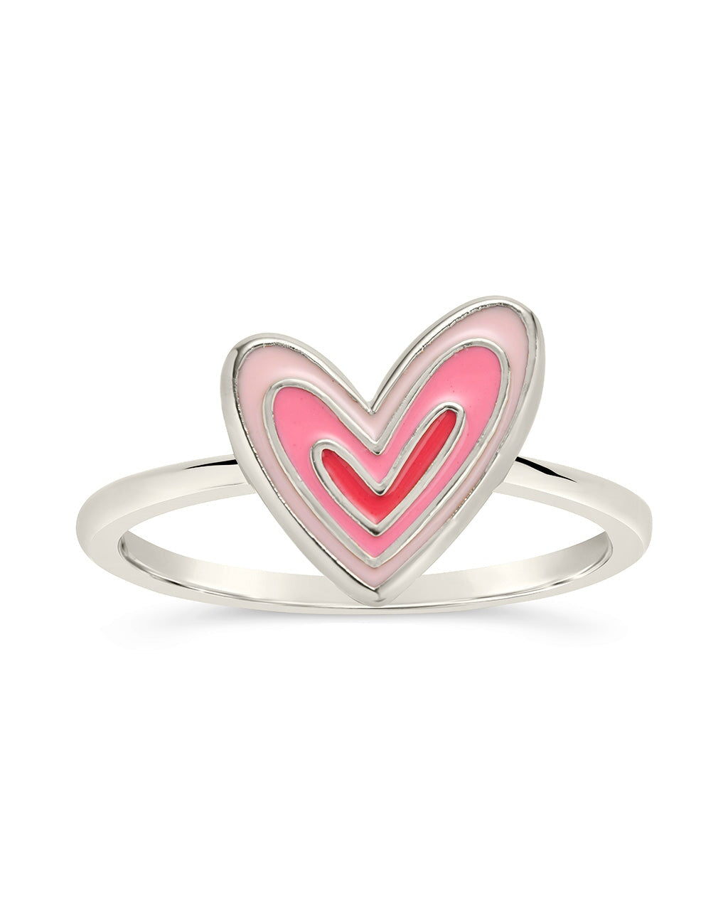 Amanda Enamel Heart Ring Ring Sterling Forever 