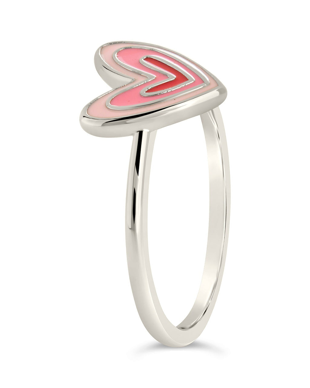 Amanda Enamel Heart Ring Ring Sterling Forever 