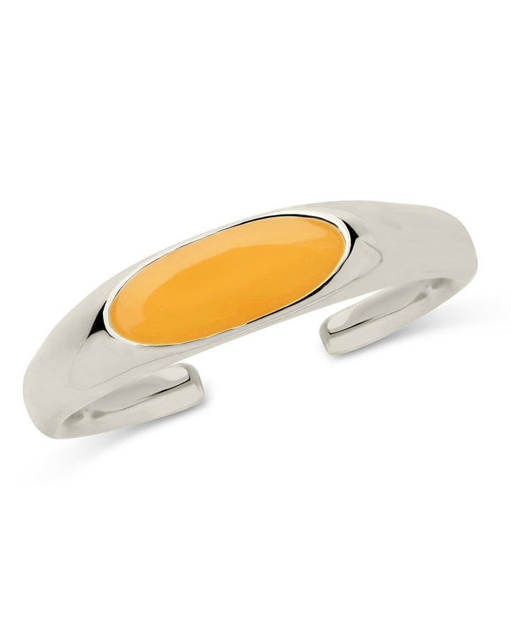 Sterling Silver Enamel Open Signet Ring