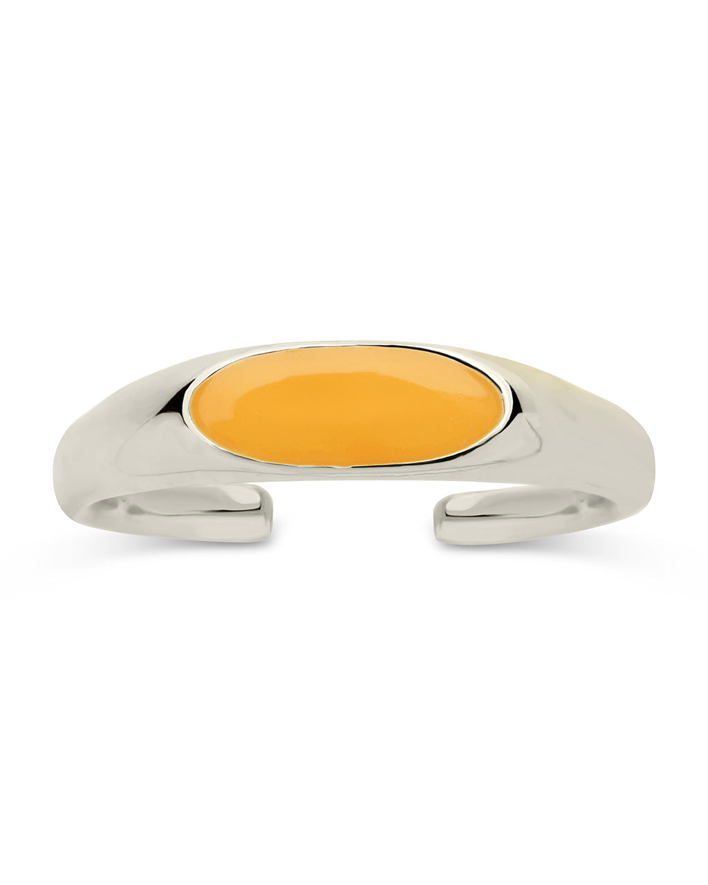 Sterling Silver Enamel Open Signet Ring Ring Sterling Forever 