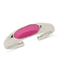 Sterling Silver Enamel Open Signet Ring Ring Sterling Forever Silver Raspberry 