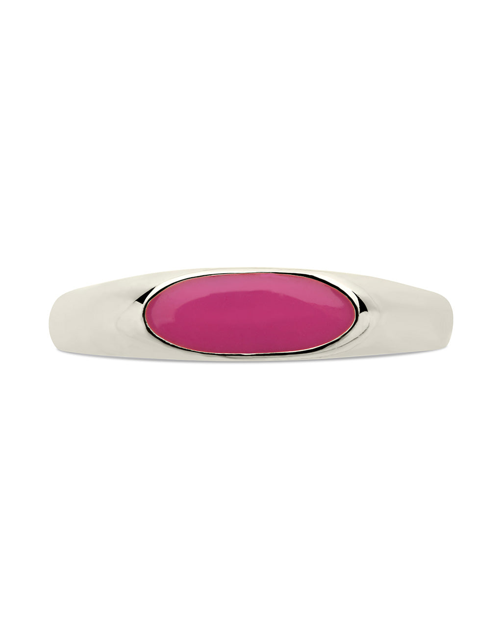 Sterling Silver Enamel Open Signet Ring Ring Sterling Forever 