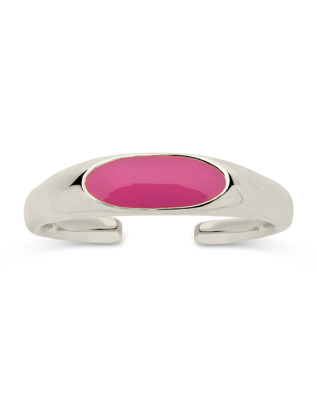 Sterling Silver Enamel Open Signet Ring Ring Sterling Forever 