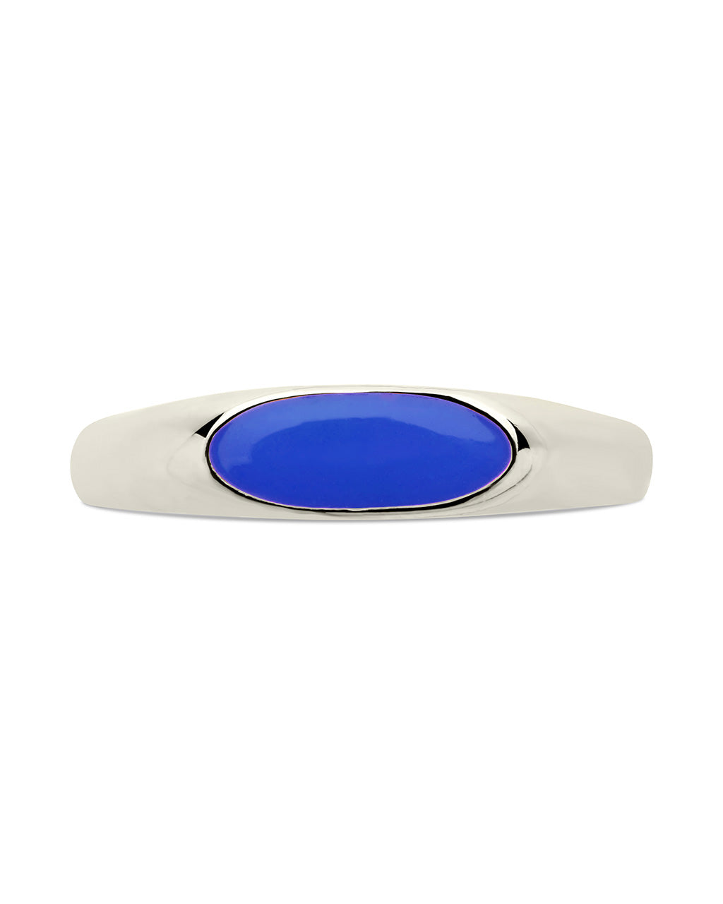 Sterling Silver Enamel Open Signet Ring Ring Sterling Forever 