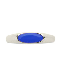 Sterling Silver Enamel Open Signet Ring Ring Sterling Forever 