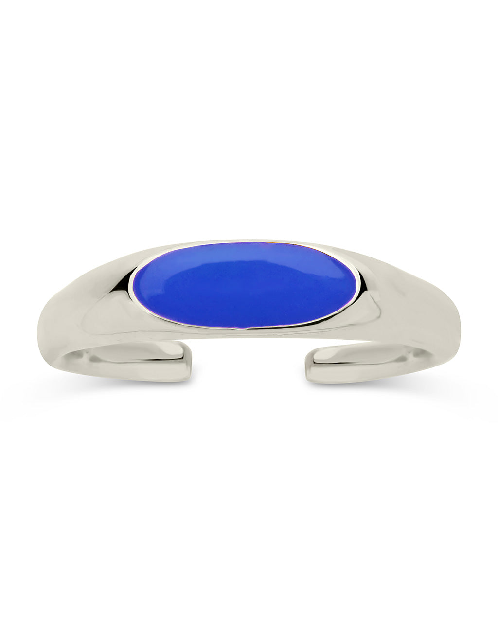 Sterling Silver Enamel Open Signet Ring Ring Sterling Forever 