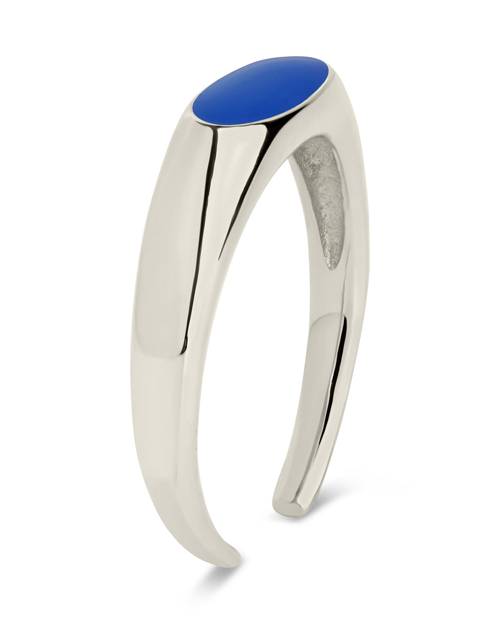 Sterling Silver Enamel Open Signet Ring Ring Sterling Forever 