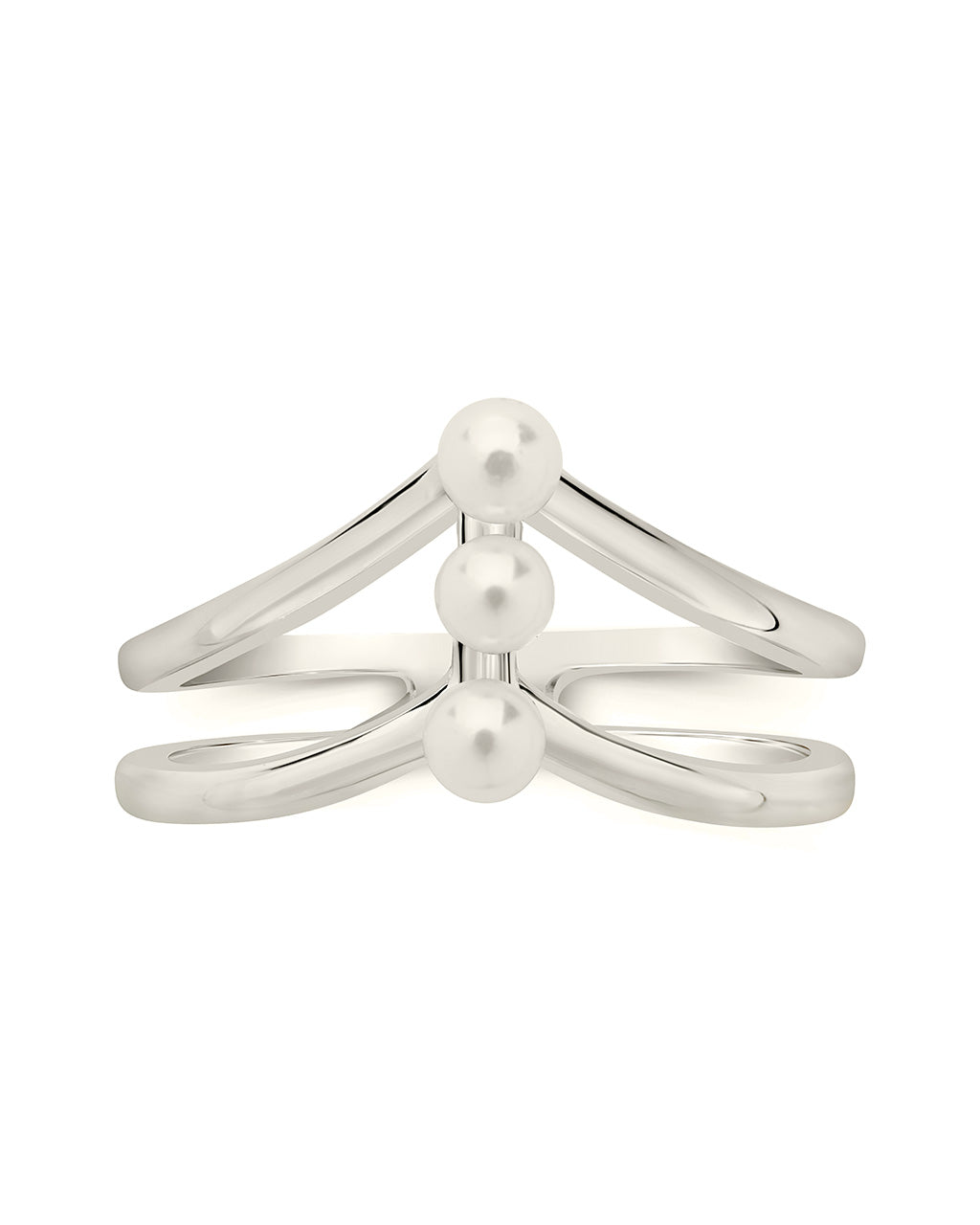 Sterling Silver Triple Pearl Stack Ring Ring Sterling Forever 