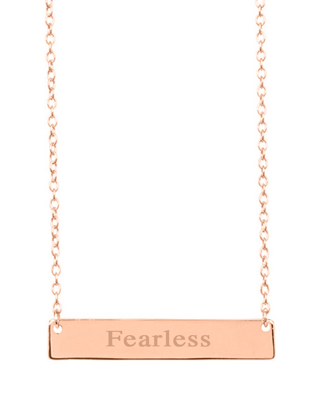 Sterling Silver Inspirational Bar Pendant Necklace - Sterling Forever