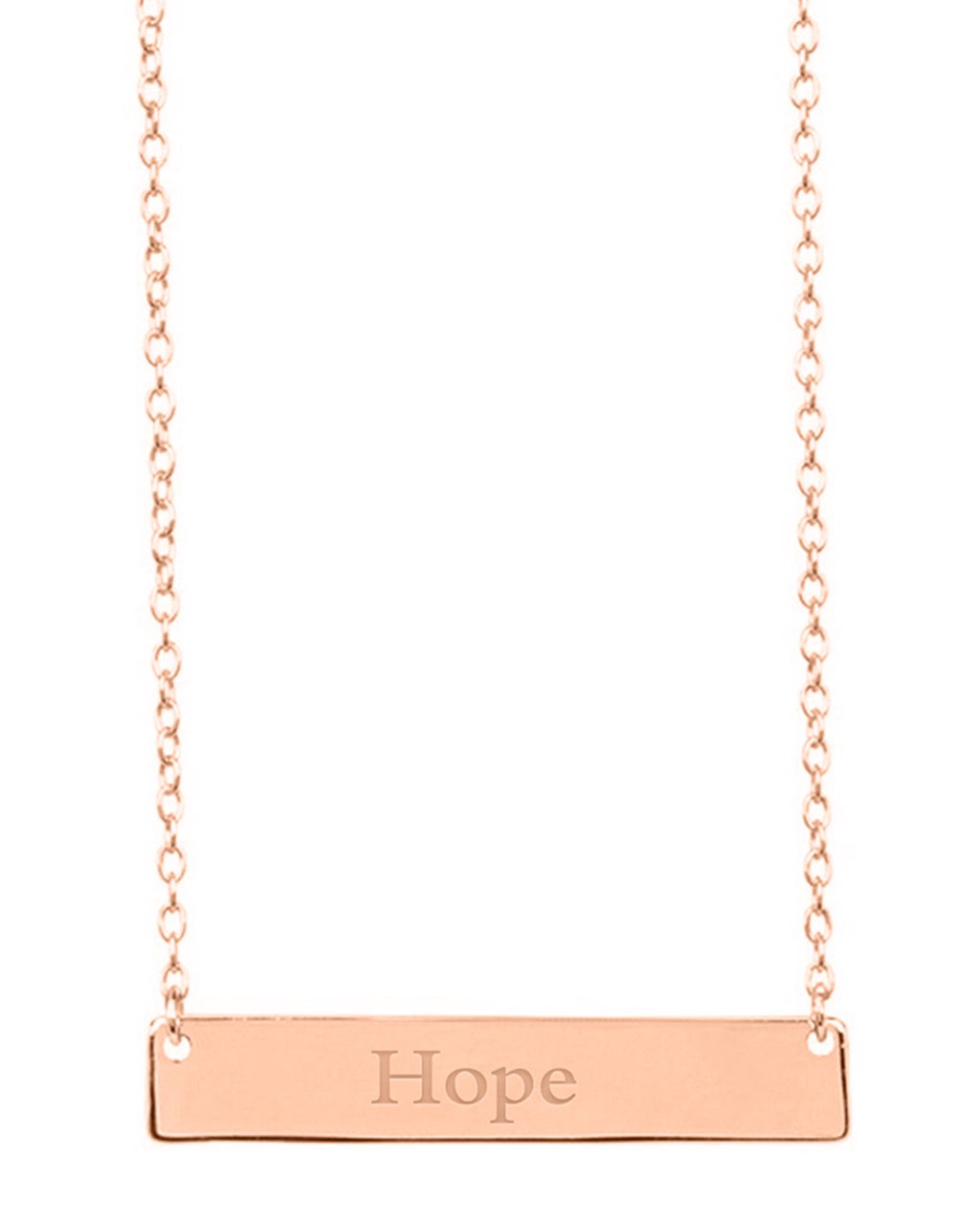 Sterling Silver Inspirational Bar Pendant Necklace - Sterling Forever
