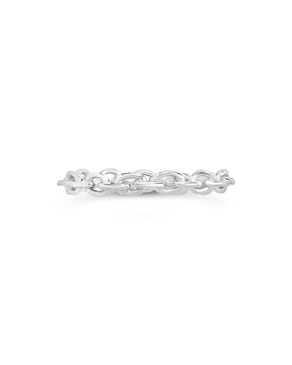 Sterling Silver Continuous Chain Link Ring - Sterling Forever