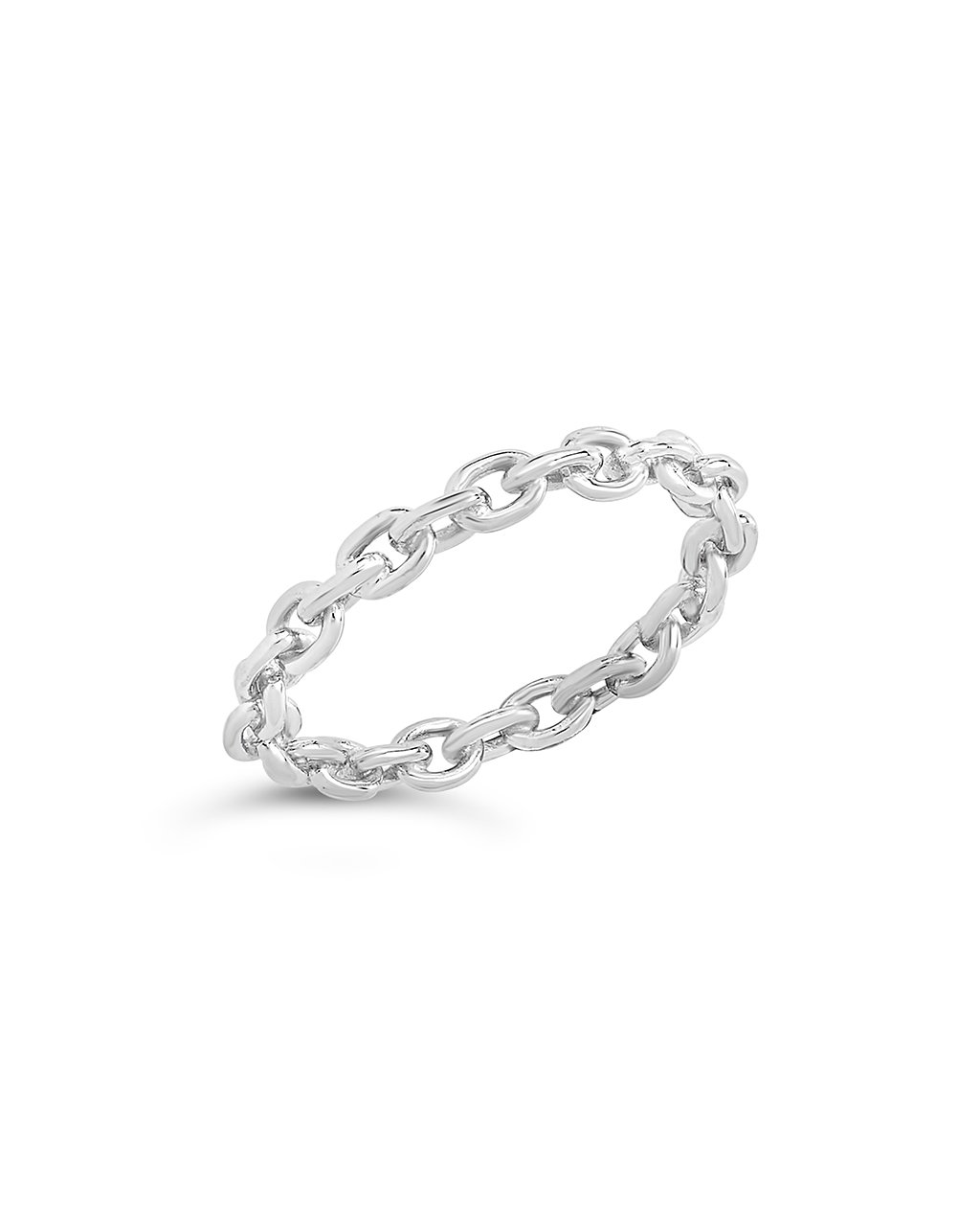 Sterling Silver Continuous Chain Link Ring - Sterling Forever