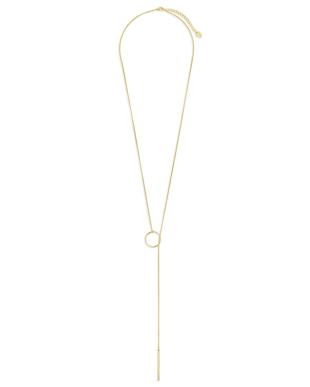 Layering Circle and Bar Lariat Necklace - Sterling Forever