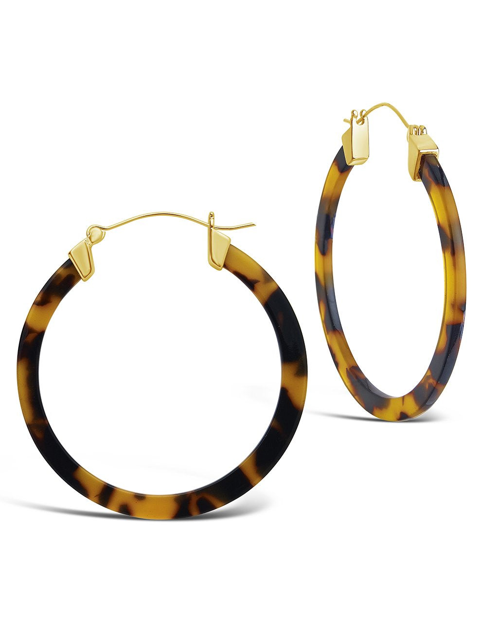 50mm Resin Hoop Earrings - Sterling Forever