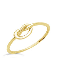 Sterling Silver Thin Love Knot Ring - Sterling Forever