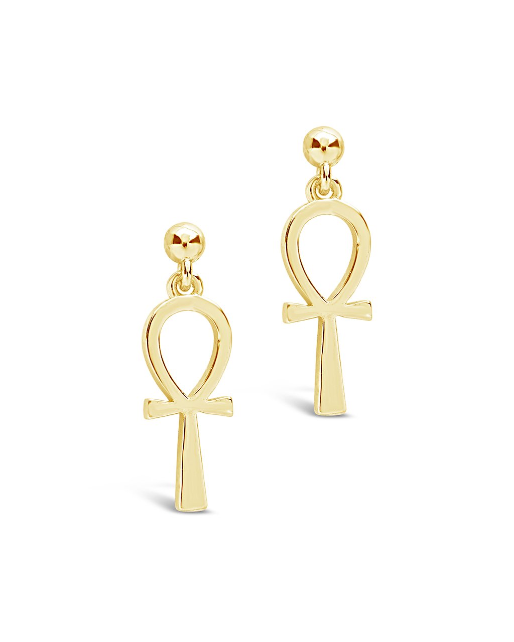 Ankh Stud Drop Earrings - Sterling Forever