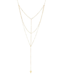Triple Layer Triangle Drop Chain Necklace - Sterling Forever