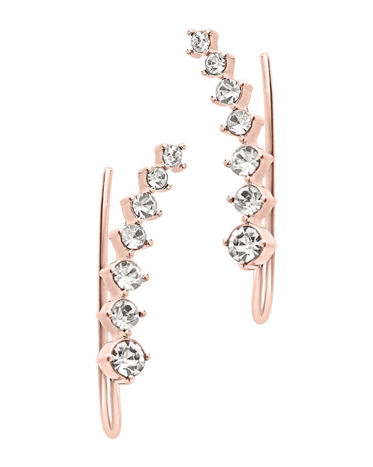 Graduated CZ Crawler Earrings - Sterling Forever