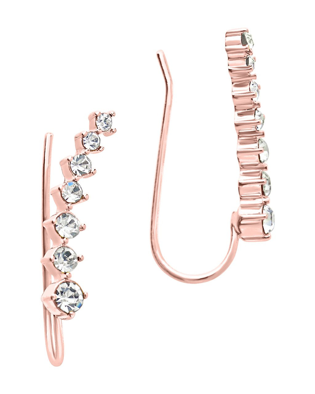 Graduated CZ Crawler Earrings - Sterling Forever
