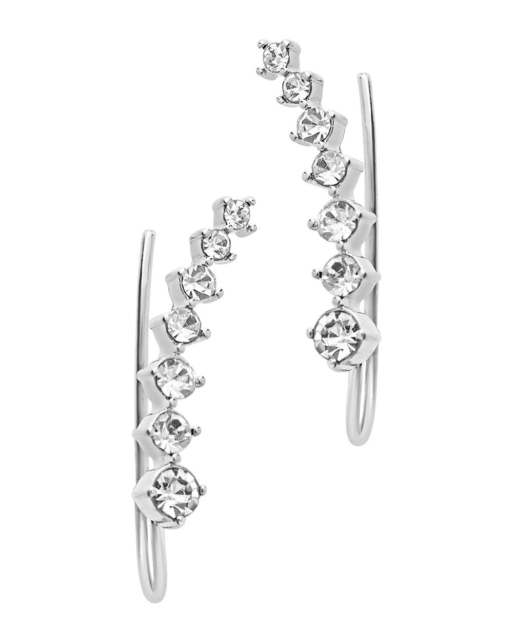 Graduated CZ Crawler Earrings - Sterling Forever