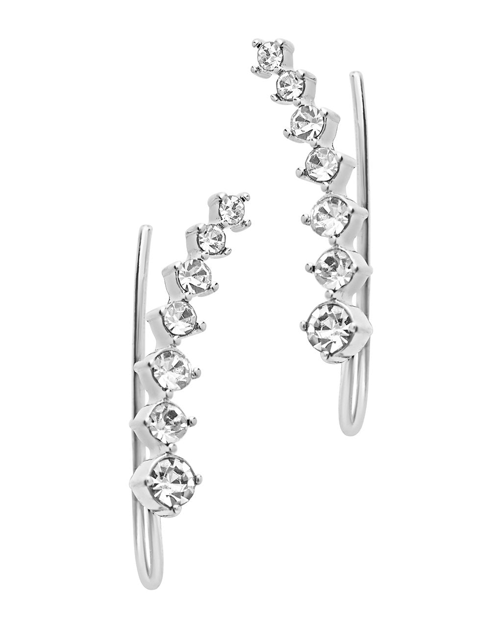 Graduated CZ Crawler Earrings - Sterling Forever