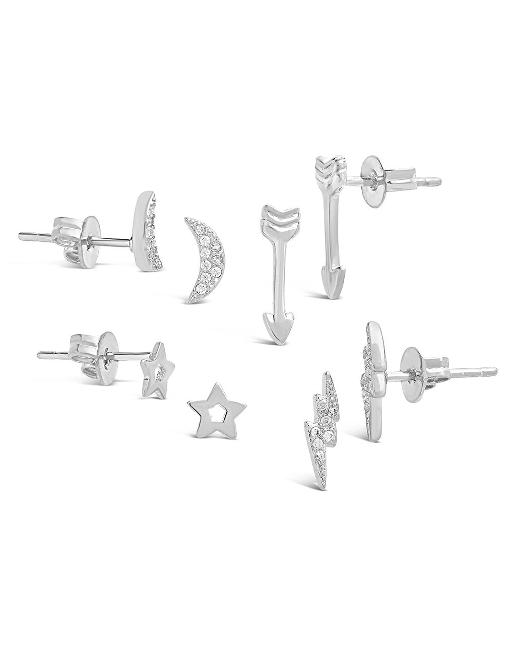 Sterling Silver Celestial Earring Set of 4 - Sterling Forever