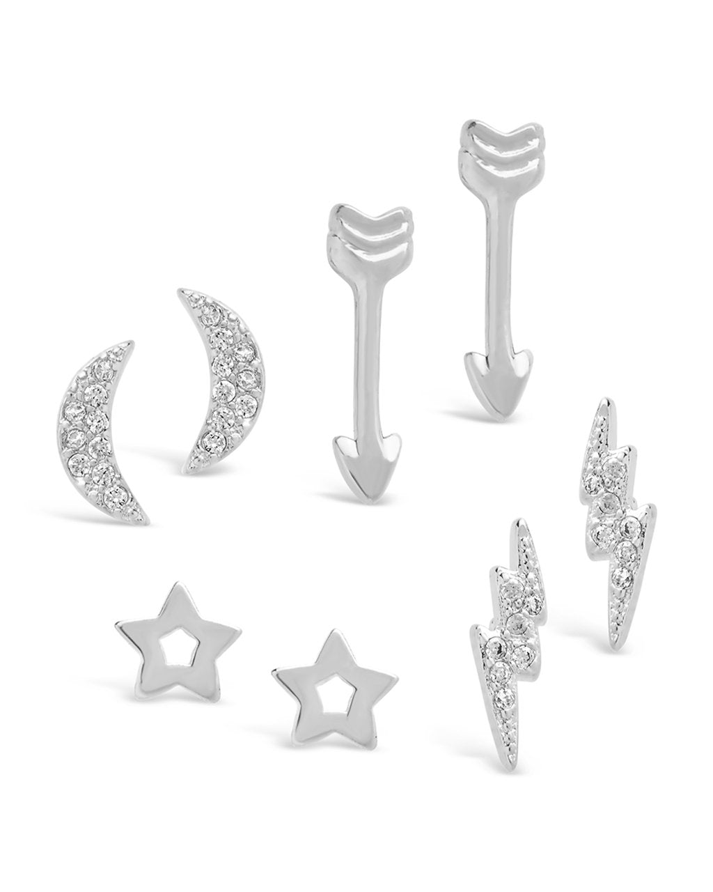Sterling Silver Celestial Earring Set of 4 - Sterling Forever