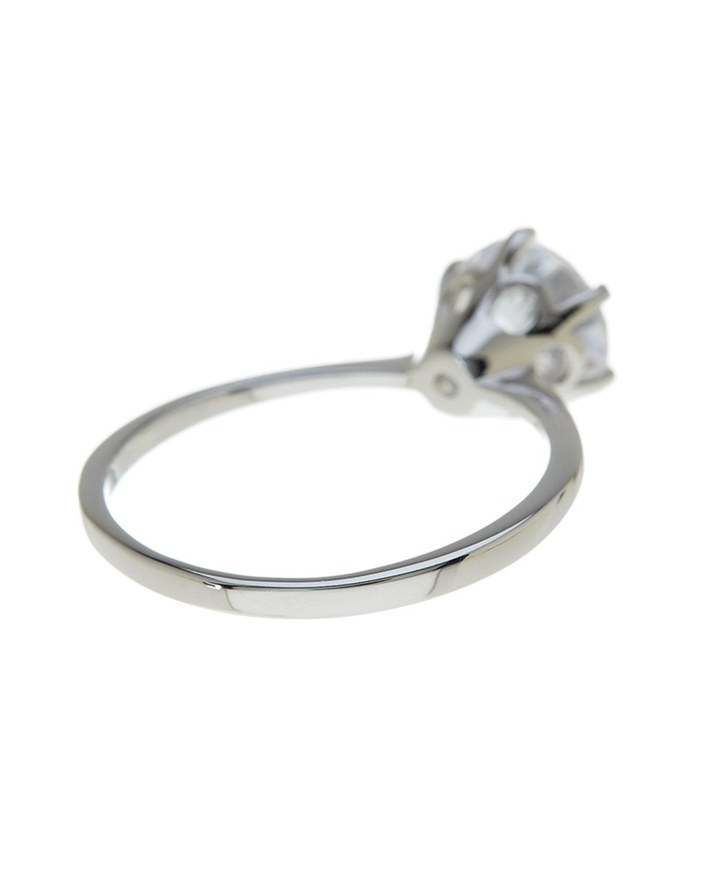 Sterling Silver Solitaire Cubic Zirconia Engagement Ring Ring Sterling Forever 