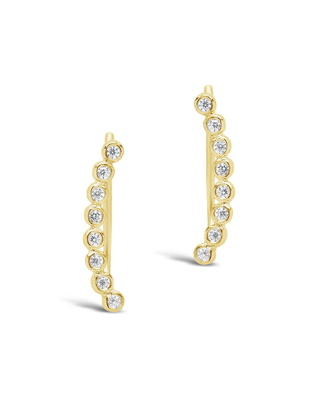 Sterling Silver Bezel Mini Ear Crawler - Sterling Forever