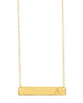Sterling Silver Bar Initial Necklace - Sterling Forever