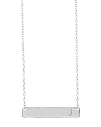 Sterling Silver Bar Initial Necklace - Sterling Forever