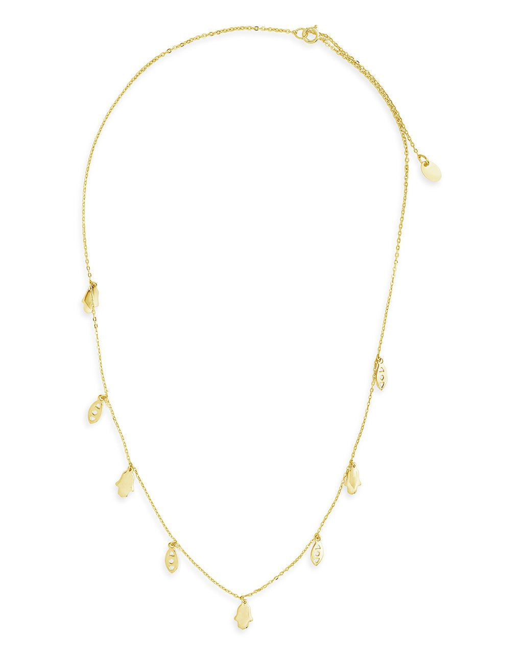 14K Gold Vermeil Evil Eye Hamsa Necklace - Sterling Forever