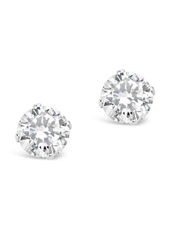 Sterling Silver 5mm CZ Stud Earrings