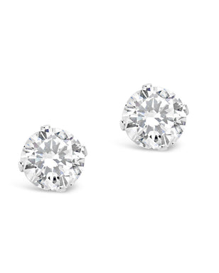 Sterling Silver 5mm CZ Stud Earrings