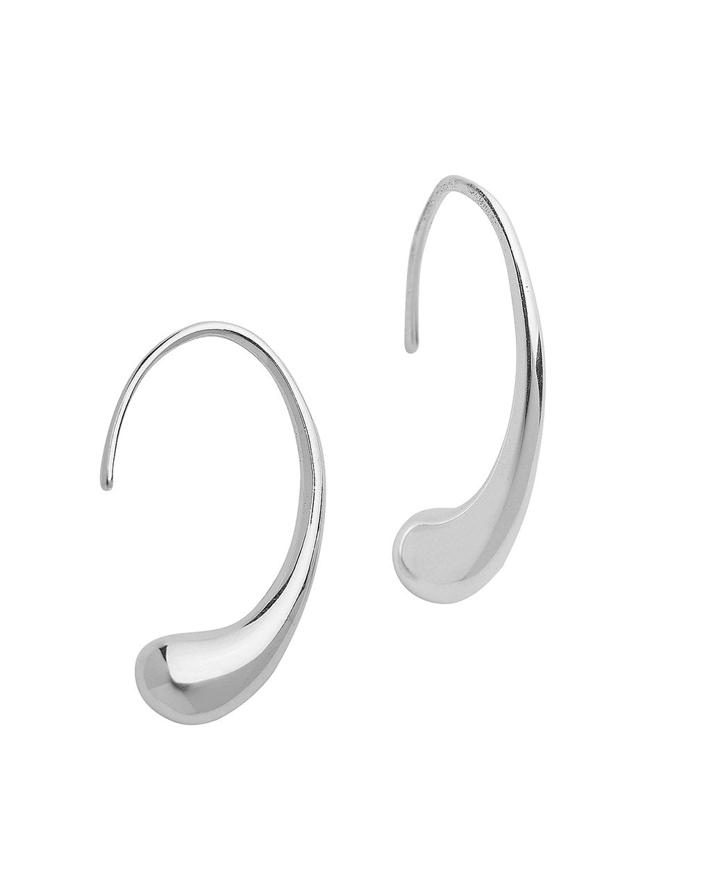 Sterling Silver Elongated Teardrop Earrings - Sterling Forever
