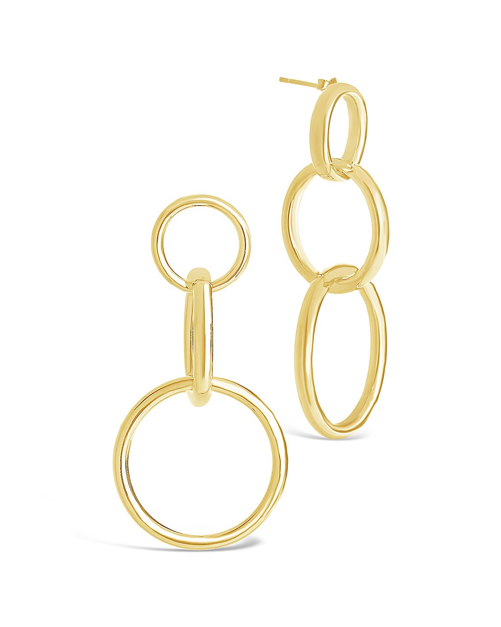 Linked Circle Drop Earrings - Sterling Forever