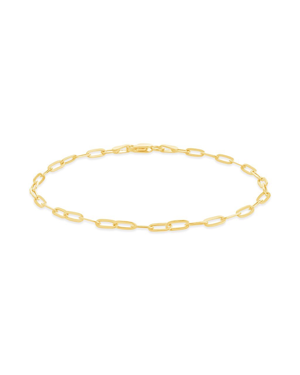 14K Italian Gold Paperclip Chain Bracelet Fine Bracelet SF Fine 