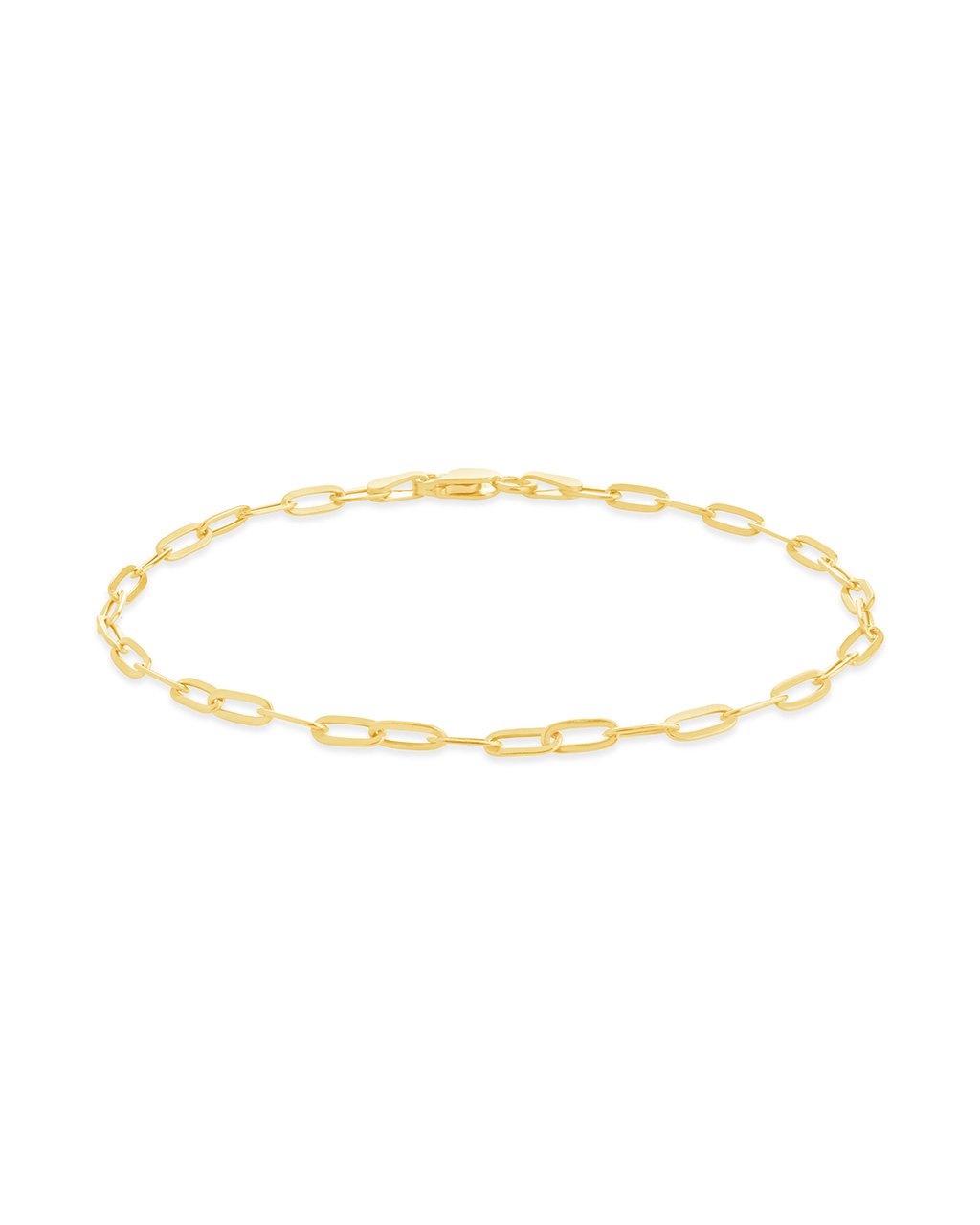 14K Italian Gold Paperclip Chain Bracelet Fine Bracelet SF Fine 