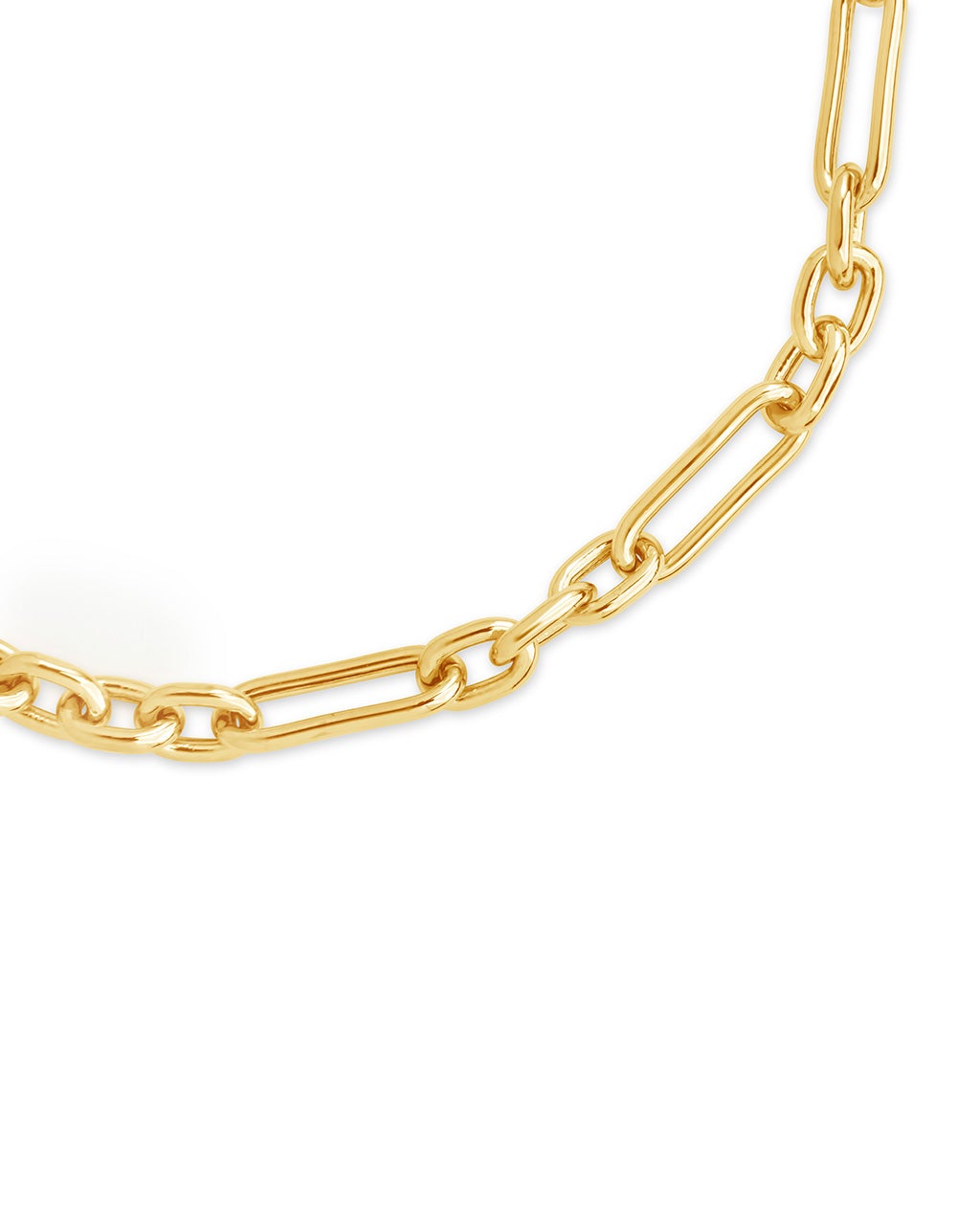 14K Italian Gold Mixed Link Chain Bracelet Fine Bracelet SF Fine 