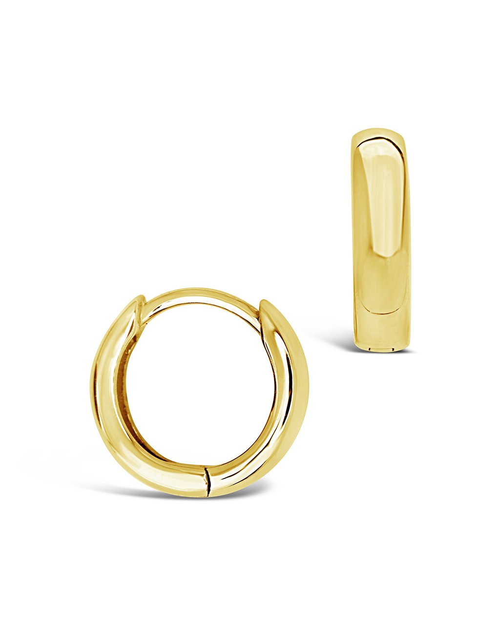 14K Gold Huggie Hoop Earrings Fine Earring SF Fine 14K Yellow Gold 