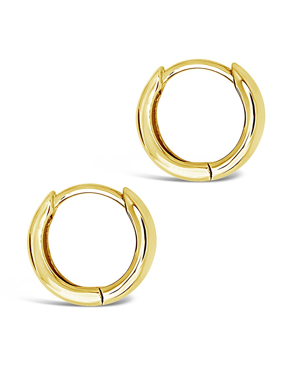14K Gold Huggie Hoop Earrings Fine Earring SF Fine 