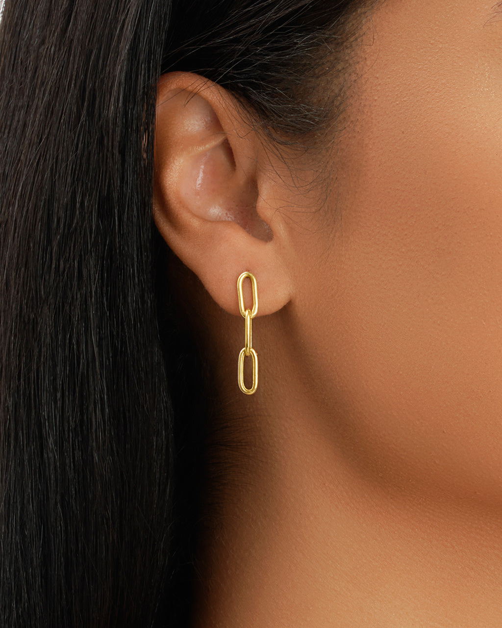 14K Italian Gold Paperclip Chain Drop Earrings Fine Earring SF Fine 