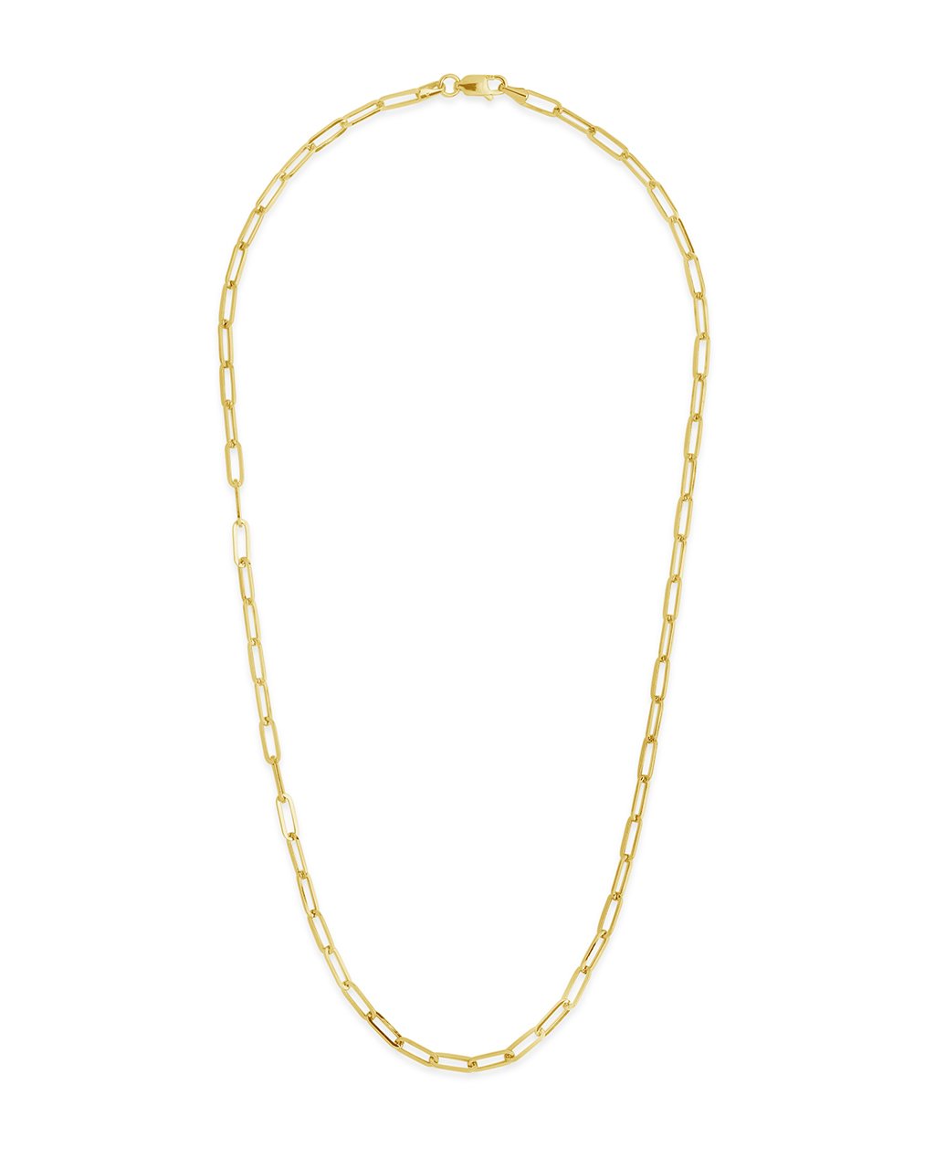 14K Gold Paperclip Chain Fine Necklace SF Fine 