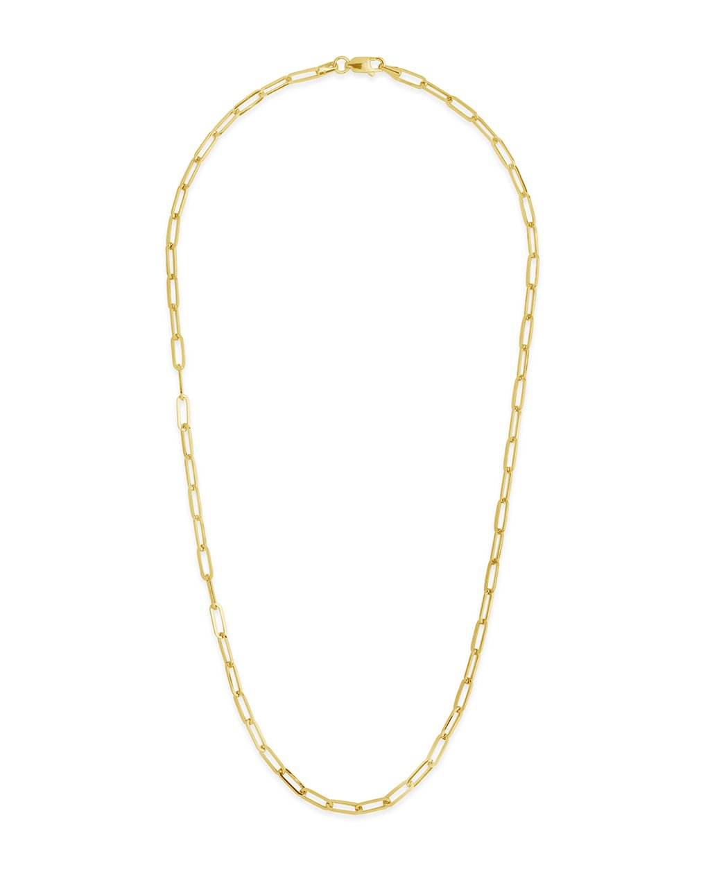 14K Gold Paperclip Chain Fine Necklace SF Fine 