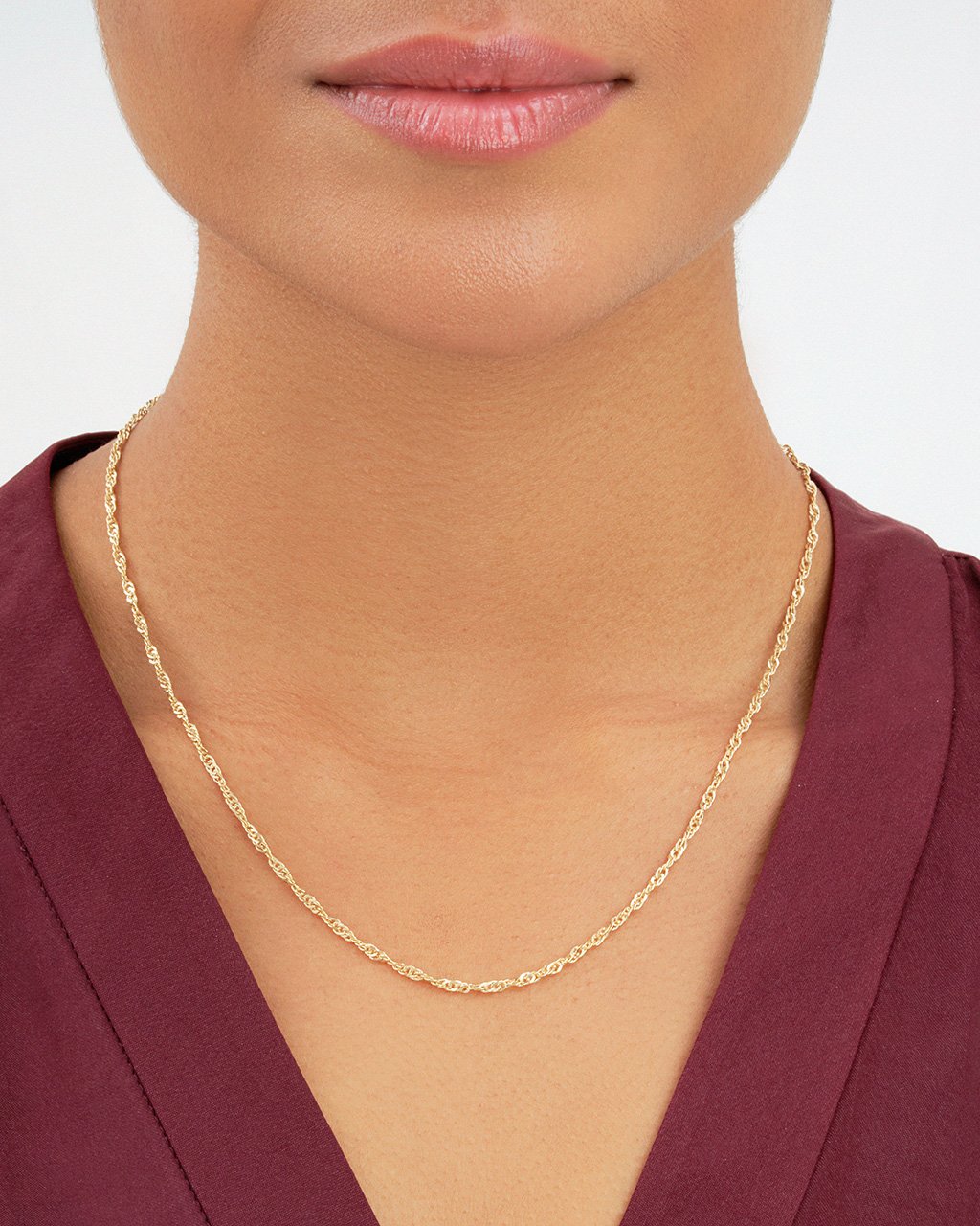 14K Italian Gold Singapore Chain Necklace Fine Necklace SF Fine 
