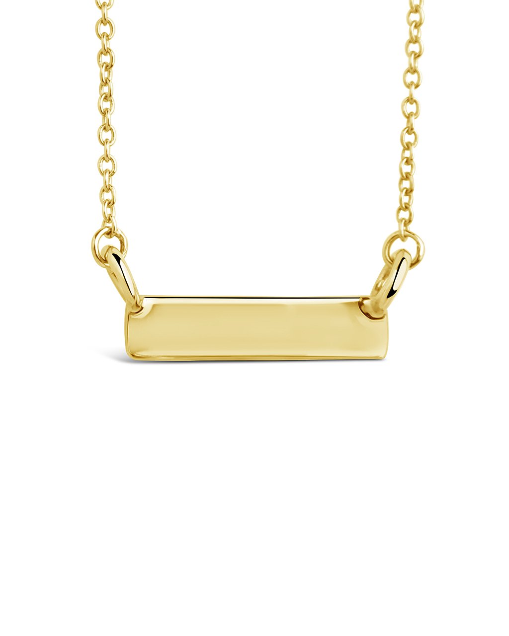 14K Solid Yellow Gold Mini Bar Pendant Necklace – Sterling Forever