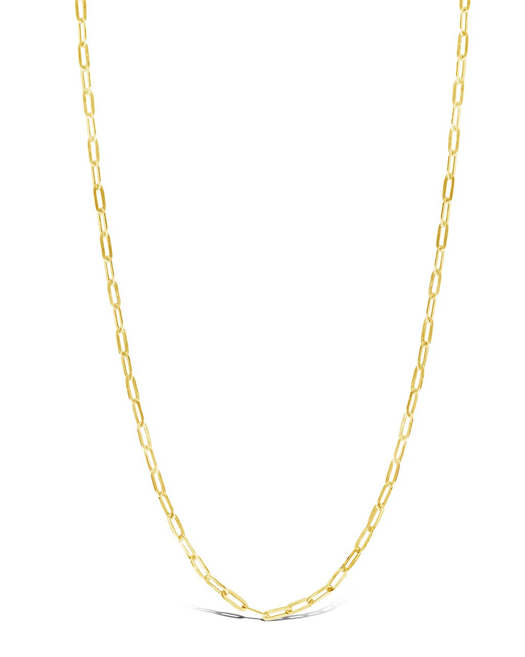14K Italian Gold Paperclip Chain Fine Necklace SF Fine 14K Yellow Gold 22" 