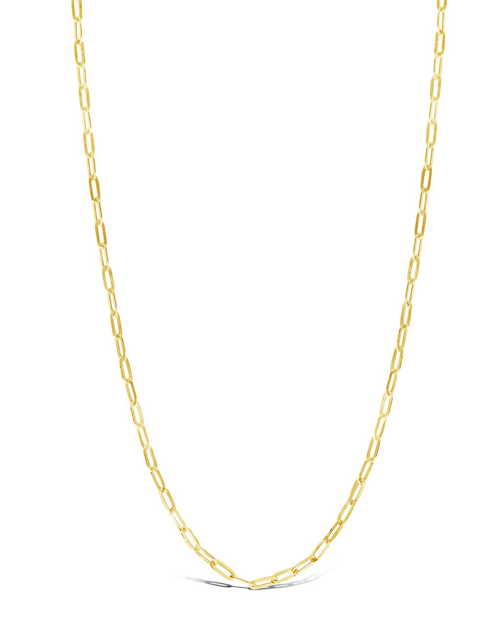 14K Italian Gold Paperclip Chain Fine Necklace SF Fine 14K Yellow Gold 22" 