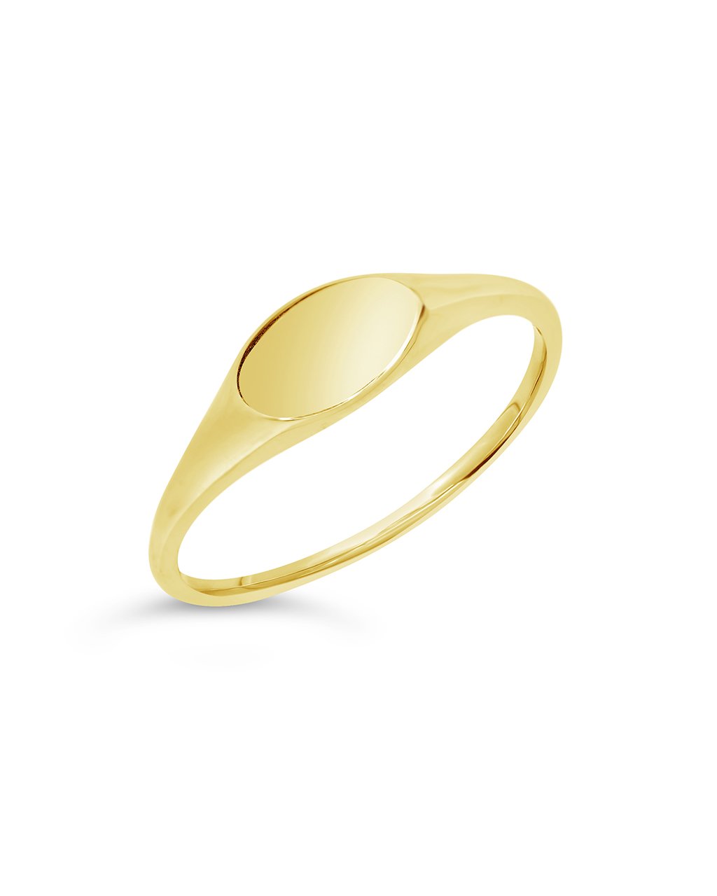 14K Gold Thin Signet Ring Fine Ring SF Fine 