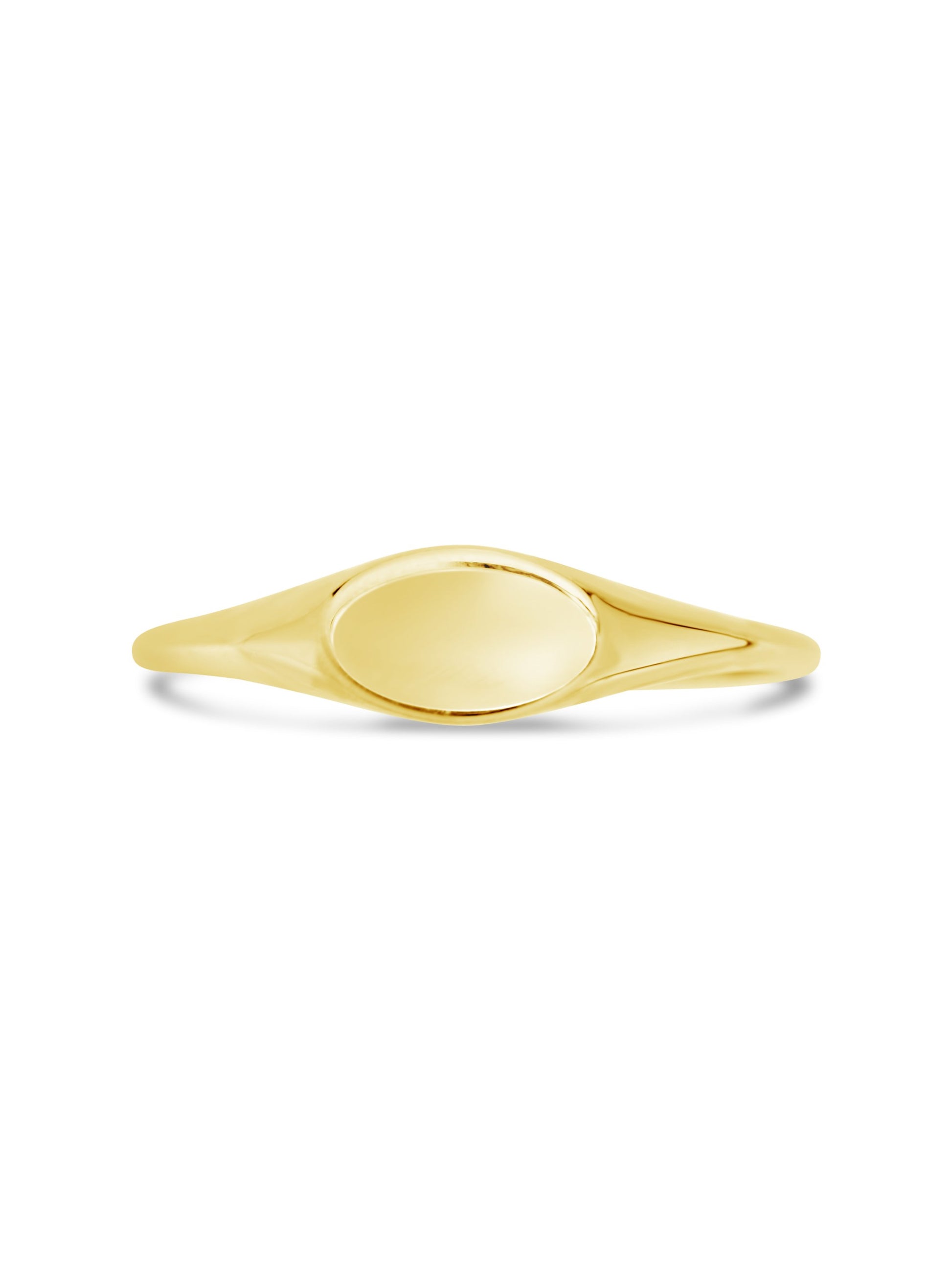 14K Gold Thin Signet Ring Fine Ring SF Fine 14K Yellow Gold 7 
